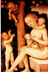 Lucas Cranach d A (1474-1553)  „ Caritas”    ( Chrities London) 